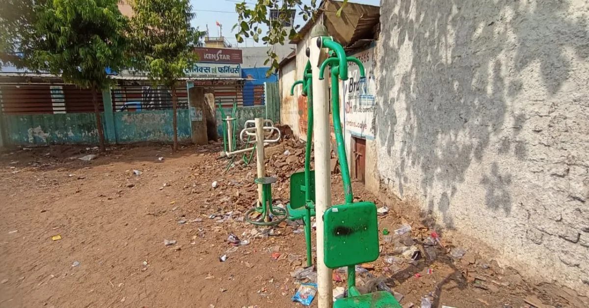 कुम्हारी क्षेत्र; ओपन जिम की मशीनें खराब